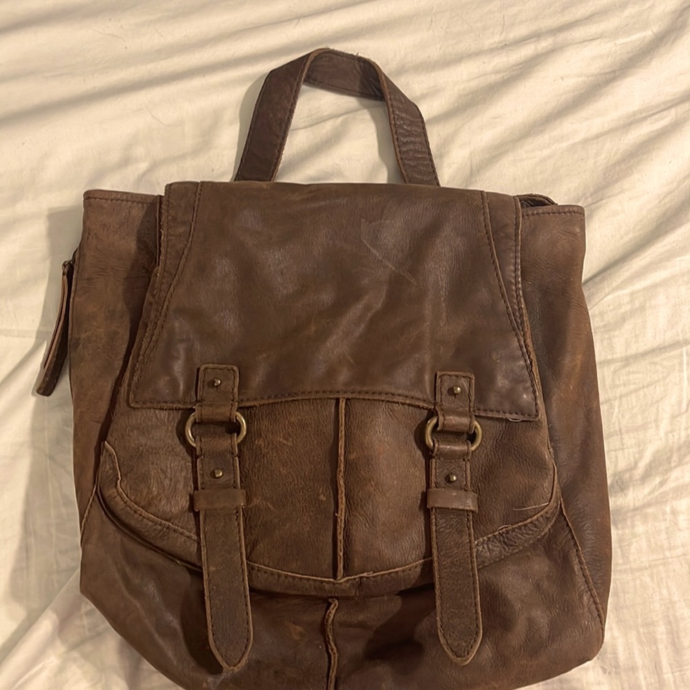 Mark New York vintage real leather backpack